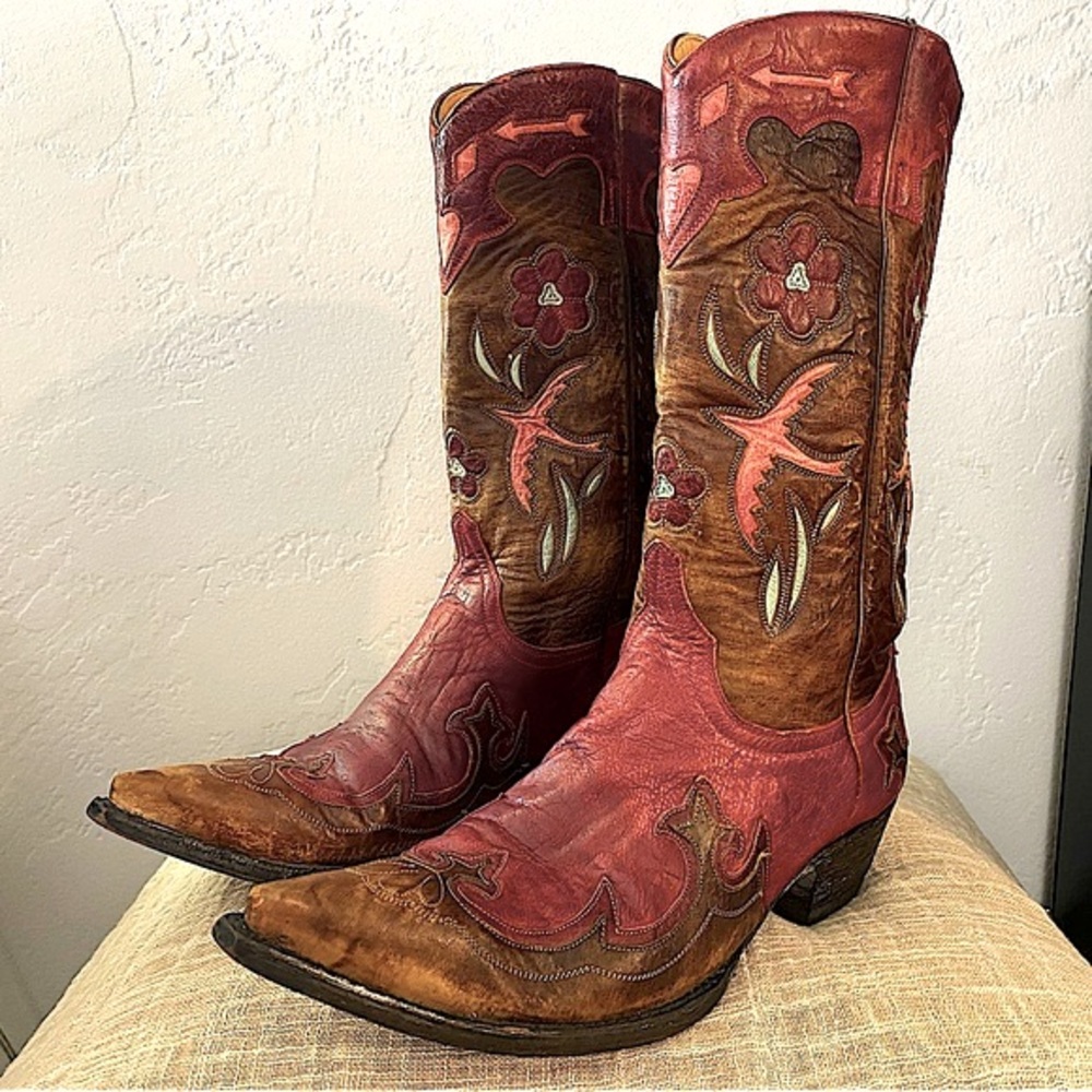Old Gringo | Floral Western Swallow Cowboy Boots 9B